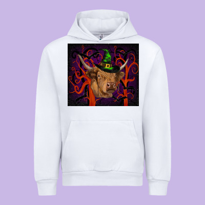 Halloween Glitter Highland Cow Tumbler Urban Hoodie Designed By Ranaportraitstore