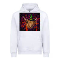 White halloween glitter highland cow tumbler Urban Hoodie - RanaPortraitStore