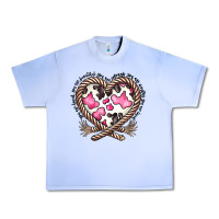 Grape Ice western cowhide heart Urban Heavy Tee - CowhideDigitalArt