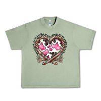 Oil Green western cowhide heart Urban Heavy Tee - CowhideDigitalArt