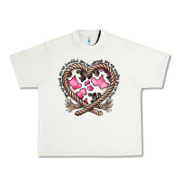 Pistachio western cowhide heart Urban Heavy Tee - CowhideDigitalArt