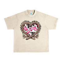 Sandshell western cowhide heart Urban Heavy Tee - CowhideDigitalArt