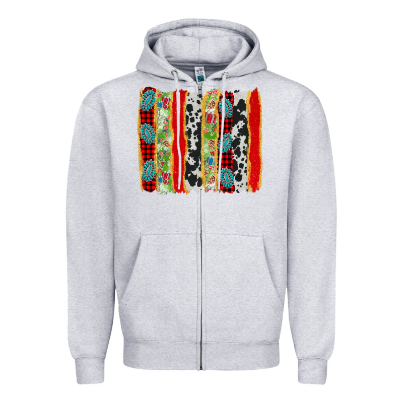 Christmas Brushstroke Zipper Hoodie by Jasminsmagicworld | Teevron