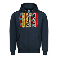 Navy christmas brushstroke Zipper Hoodie - Jasminsmagicworld