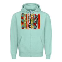 Seafoam christmas brushstroke Zipper Hoodie - Jasminsmagicworld
