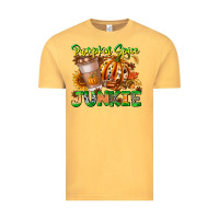 Vintage Mustard Pumpkin Spice Junkie Vintage Tee - CowhideDigitalArt