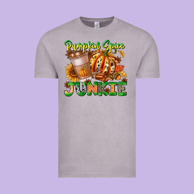 Pumpkin Spice Junkie Vintage Tee Designed By Cowhidedigitalart