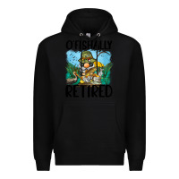 Black o' fishally retired Premium Hoodie - BarkalooDesign