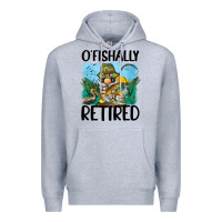 Heather Grey o' fishally retired Premium Hoodie - BarkalooDesign