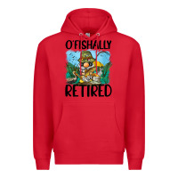 Red o' fishally retired Premium Hoodie - BarkalooDesign