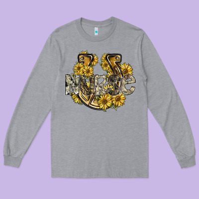 Nurse Long Sleeve Tee Designed By Sublimationcraftshop