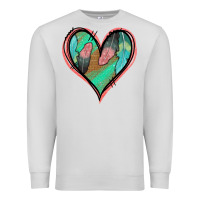 Dove Grey Feather Heart Premium Sweatshirt - Jasminsmagicworld