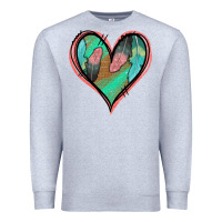 Heather Grey Feather Heart Premium Sweatshirt - Jasminsmagicworld