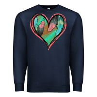 Navy Feather Heart Premium Sweatshirt - Jasminsmagicworld