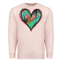 Pale Pink Feather Heart Premium Sweatshirt - Jasminsmagicworld