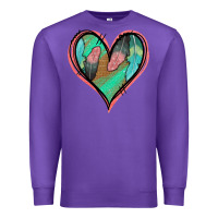 Purple Feather Heart Premium Sweatshirt - Jasminsmagicworld