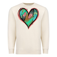 Sandshell Feather Heart Premium Sweatshirt - Jasminsmagicworld