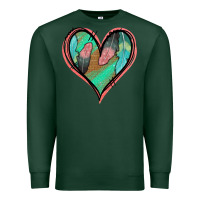 Sports Green Feather Heart Premium Sweatshirt - Jasminsmagicworld