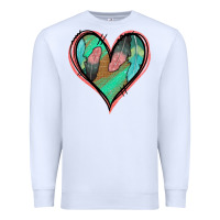 White Feather Heart Premium Sweatshirt - Jasminsmagicworld