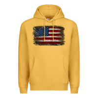 Mustard Camouflage Usa Flag Background Premium Hoodie - Jasminsmagicworld