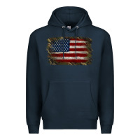 Navy Camouflage Usa Flag Background Premium Hoodie - Jasminsmagicworld
