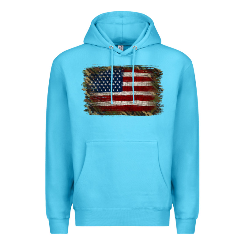 Camouflage Usa Flag Background Premium Hoodie by Jasminsmagicworld | Teevron
