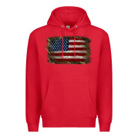 Red Camouflage Usa Flag Background Premium Hoodie - Jasminsmagicworld