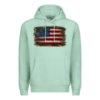 Seafoam Camouflage Usa Flag Background Premium Hoodie - Jasminsmagicworld