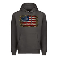 Smoke Camouflage Usa Flag Background Premium Hoodie - Jasminsmagicworld