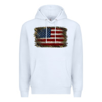 White Camouflage Usa Flag Background Premium Hoodie - Jasminsmagicworld