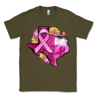 Army Green Texas Cancer Awareness map Classic Tee - FaDigitalArtStudio