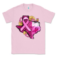 Bubblegum Pink Texas Cancer Awareness map Classic Tee - FaDigitalArtStudio