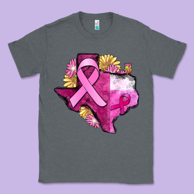 Texas Cancer Awareness Map Classic Tee Designed By Fadigitalartstudio