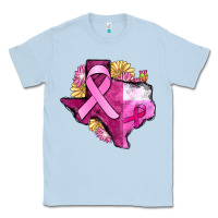 Dusty Blue Texas Cancer Awareness map Classic Tee - FaDigitalArtStudio