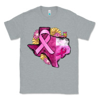 Heather Grey Texas Cancer Awareness map Classic Tee - FaDigitalArtStudio