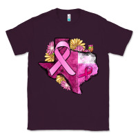 Plum Texas Cancer Awareness map Classic Tee - FaDigitalArtStudio