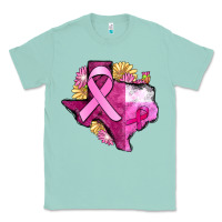 Seafoam Texas Cancer Awareness map Classic Tee - FaDigitalArtStudio