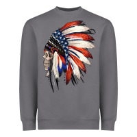 Storm 4th of July Indian Headdress Gypsy Spirit Skull Heavyweight Sweatshirt - Jasminsmagicworld