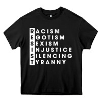 Black resist   political resistance Heavy Core Tee - baoMotion