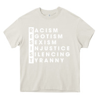 Cream resist   political resistance Heavy Core Tee - baoMotion