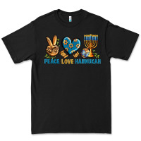 Black Peace Love Hannukah Premium Tee - BundleAndBundleShop