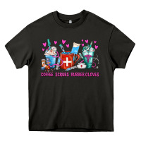 Asphalt Coffee Nurse Repeat Nurse Coffee Cups Heavy Core Tee - FaDigitalArtStudio