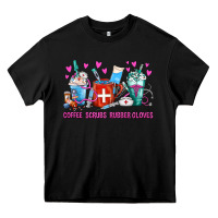 Black Coffee Nurse Repeat Nurse Coffee Cups Heavy Core Tee - FaDigitalArtStudio