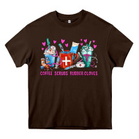 Chocolate Brown Coffee Nurse Repeat Nurse Coffee Cups Heavy Core Tee - FaDigitalArtStudio