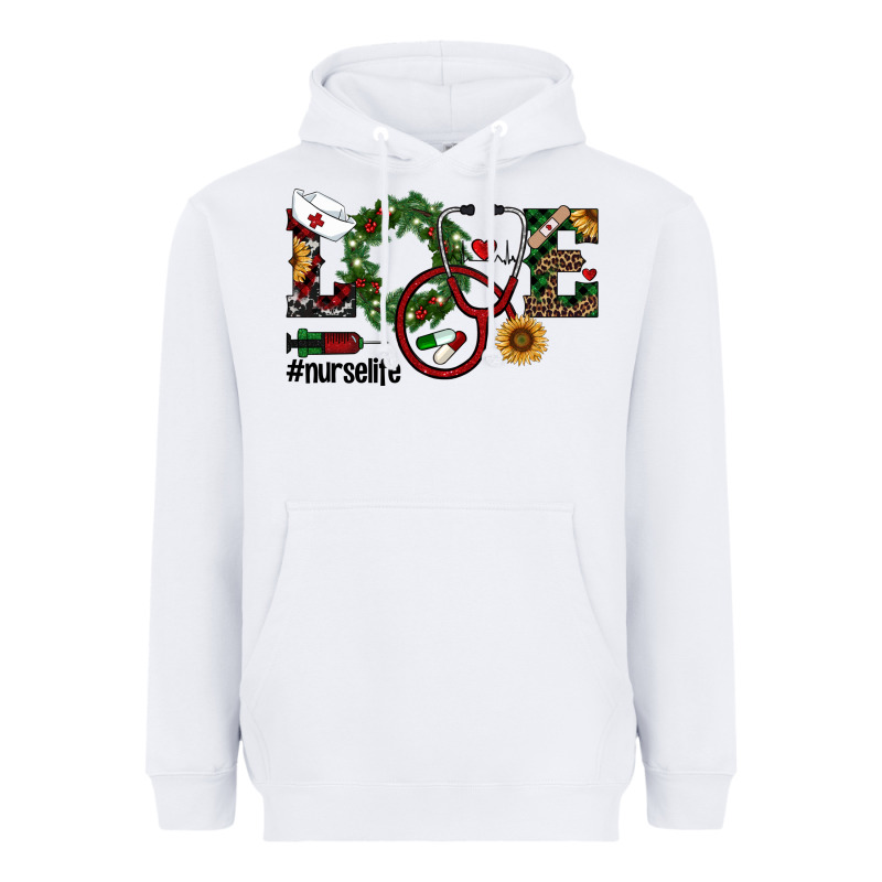 Christmas Love Nurselife Heavyweight Hoodie by RanaPortraitStore | Teevron