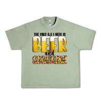 Oil Green The Only c B s I NeedIs Beer And Sunshine Urban Heavy Tee - CowhideDigitalArt