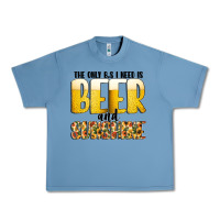 Pebble Blue The Only c B s I NeedIs Beer And Sunshine Urban Heavy Tee - CowhideDigitalArt