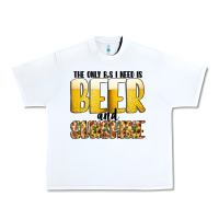White The Only c B s I NeedIs Beer And Sunshine Urban Heavy Tee - CowhideDigitalArt