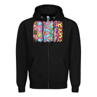 Black Easter Brushstrokes Zipper Hoodie - RanaPortraitStore