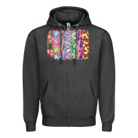 Charcoal Heather Easter Brushstrokes Zipper Hoodie - RanaPortraitStore